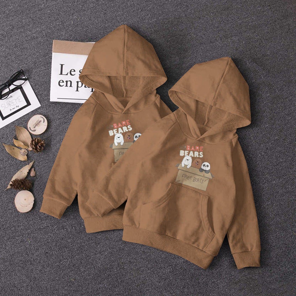 Necabela Mocca We Bare Bears เสื้อแจ็คเก็ตมีฮู้ดสําหรับเด็ก& 39; ส่วนที่ 4