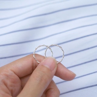 cchershop: silver925 แหวนเงิน แหวนเกลียว01 แหวนลวด แหวนเรียบ แหวนเงินแท้ แหวนมินิมอล แหวนเงินแท้92.5%