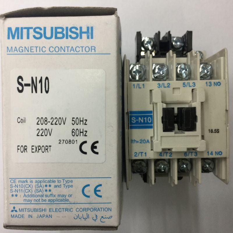 Mitsubishi sn10 S-N10 24vac 24vac 220vac 380vac 20A รับประกันนาน7 วัน MAGNETIC CONTACTOR i ร้านเราส่งทุกวัน