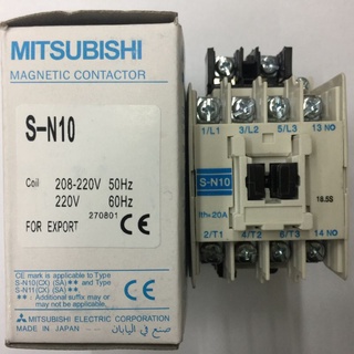 Mitsubishi sn10 S-N10 24vac 24vac 220vac 380vac 20A รับประกันนาน7 วัน  MAGNETIC CONTACTOR i ร้านเราส่งทุกวัน