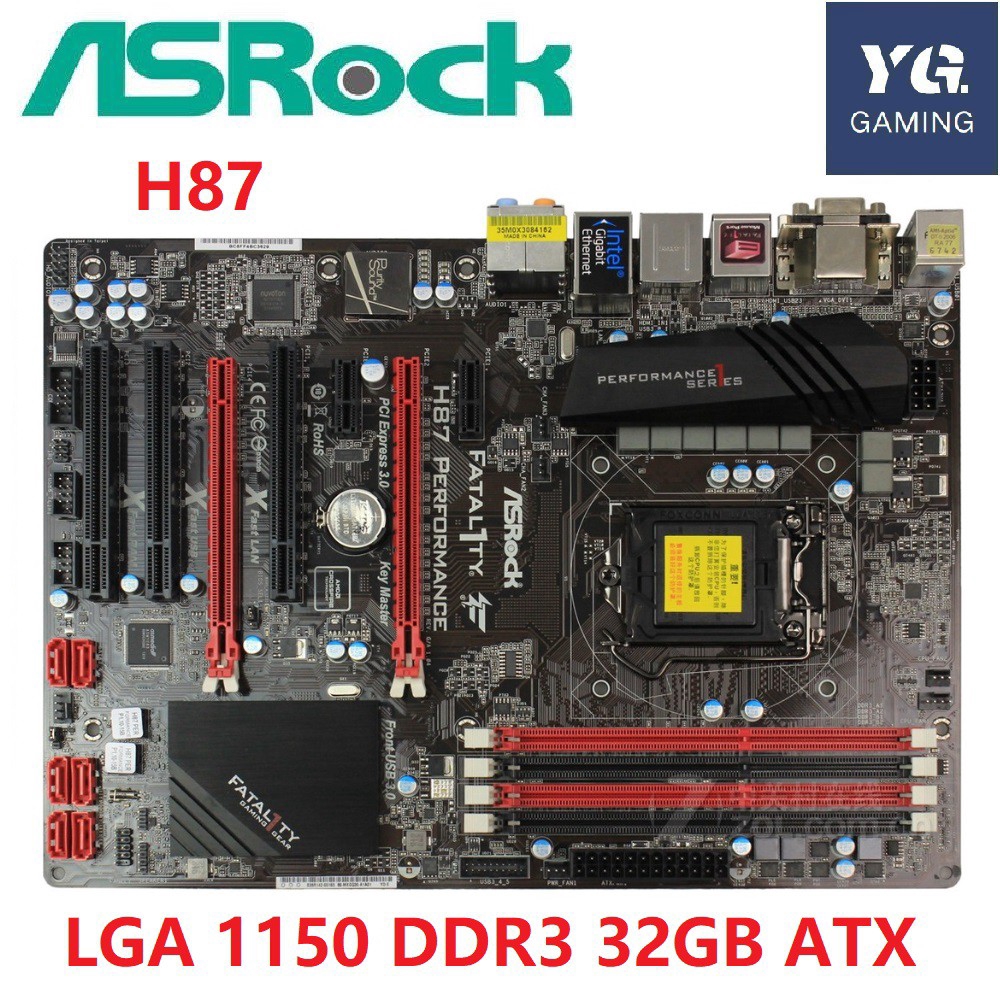 ASROCK H87ประสิทธิภาพ เมนบอร์ดเดสก์ท็อป Intel H87 Socket LGA 1150 DDR3 32GB ATX เมนบอร์ดมือสองของแท้
