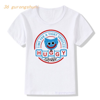 เสื้อยืดแขนสั้น พิมพ์ลายกราฟฟิค Huggy Wuggy สําหรับเด็กผู้ชาย และเด็กผู้หญิง ส่งฟรี