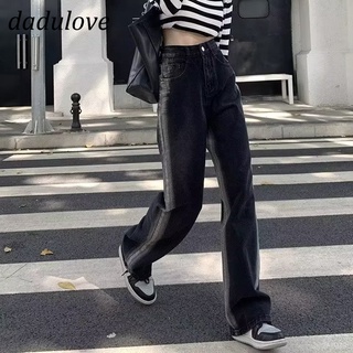 DaDulove💕 New Korean Style Stitching Jeans Niche High Waist Loose Wide Leg Pants Fashion Womens Clothing