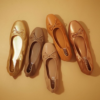 รองเท้าคัชชู รุ่น Ann Ballerinas Silky Shoes สีเอิร์ธโทน