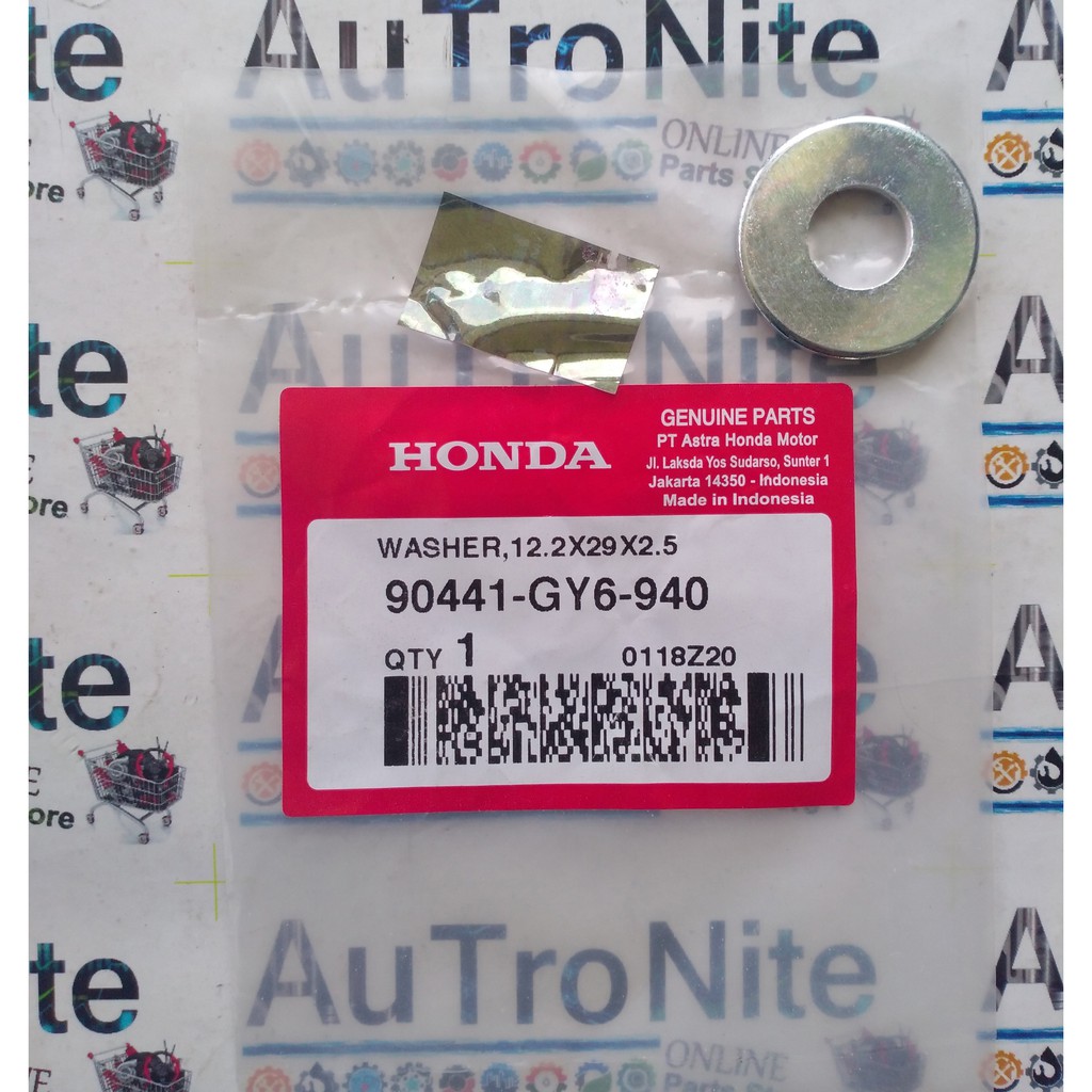 แหวนเครื่องซักผ้า 12.2x29x2.5 CVT ชามคลัทช์ 90441-GY6-940 Original Honda Beat Pop Street Genio Scoop