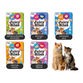 Inaba Juicy Bites Cat Treat ขนมแมว จูซี่ไบท 1 ซอง มี 2 รส สำหรับแมวอายุ 1 ปีขึ้นไป ขนาดซองละ 11.3 กรัม