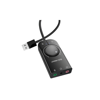 Ugreen External USB Sound Card Mic Audio Card USB to 3.5mm Earphone Headphone