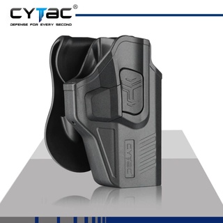 ซองพกนอกปลดนิ้วชี้  ยี่ห้อ Cytac  Glock 19, 23, 32 (Gen 1,2,3,4); Glock 19 Gen5; Glock 19X| R-Defender(CY-G19G4)