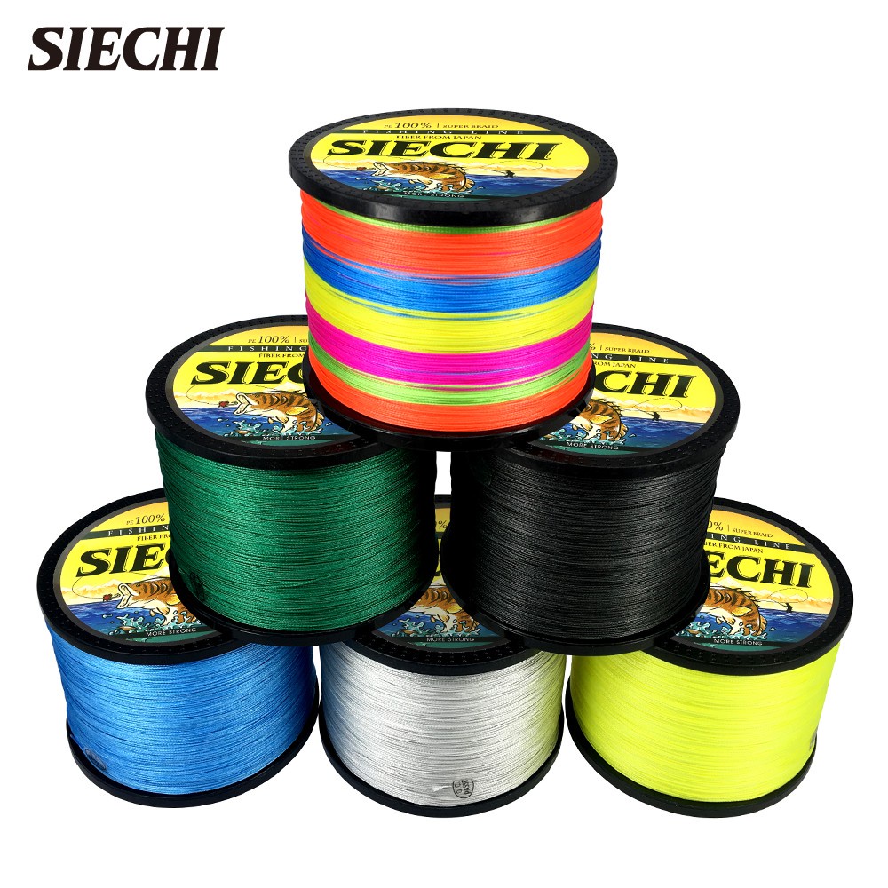 SIECHI Strong 500M 4 Strand สาน PE สายตกปลาถัก Multifilament 12LB 15LB 20LB 30LB 38LB 43LB 52LB 65LB
