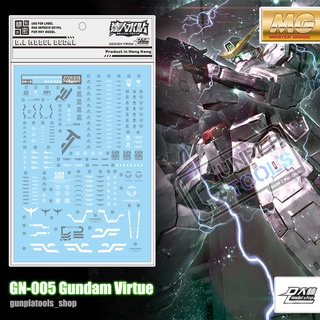 [ D.L Model ] Water decal GN18 ดีคอลน้ำสำหรับ GN-005 Gundam Virtue (MG)