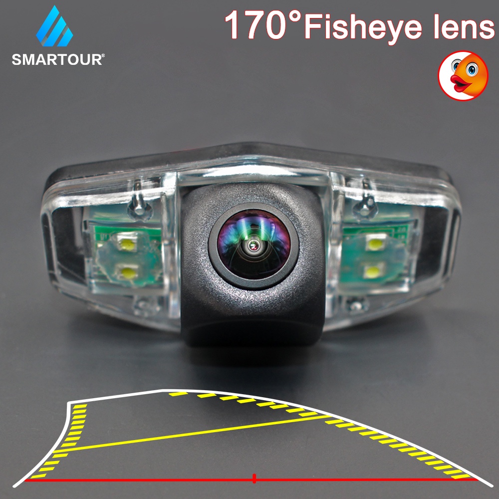 Smartour 170 องศา CCD Fisheye รถย้อนกลับสํารองด้านหลังสําหรับ Honda Accord Pilot Civic EK FD Odyssey Acura TSX