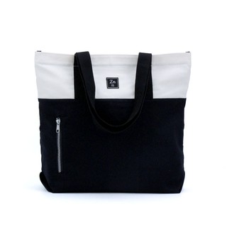 กระเป๋าสะพาย / ZINC - TWO TONE TOTE / WHITE - BLACK