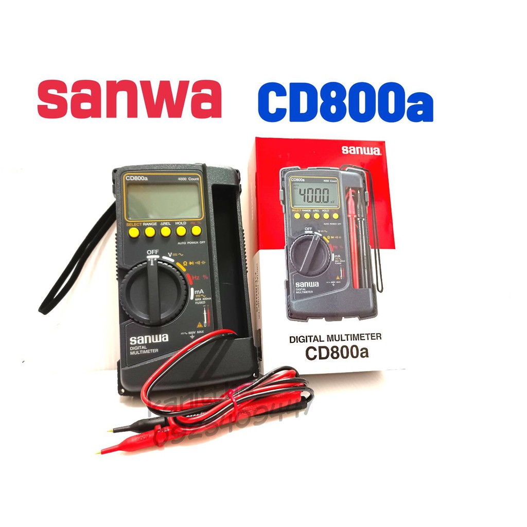 SANWA ซันวา ดิจิตอลมัลติมิเตอร์ DIGITAL MULTIMETER CD800a