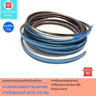 ยางตกแต่งขอบภายนอกและภายในรถยนต์ ขนาด 0.6 ซม. ยาว 3 เมตร (สีเงิน) 8881086BL250