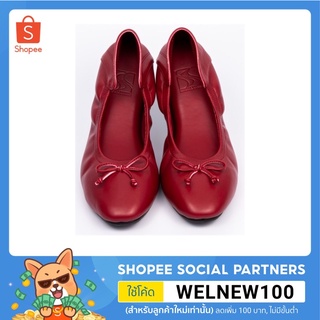 Sincera Brand (Premium Flat Shoes)คัชชูสีแดง เบอร์กันดี Burgundy คัชชูส้นแบน คัชชูส้นเตี้ย หนังนิ่ม ไม่กัดเท้า