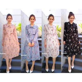 Korea Vintage Dress (โค้ดช้อปฟรี 90 บาท)