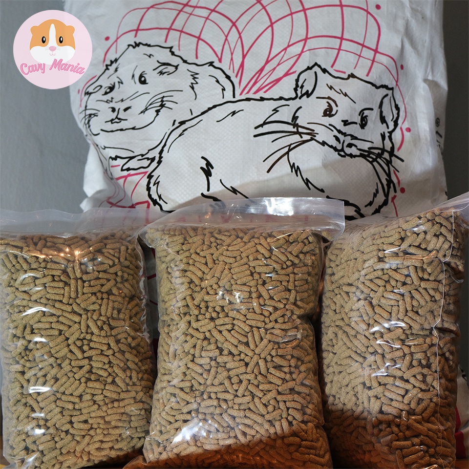 อาหารเม็ดหนูตะเภา อาหารหนูแกสบี้ [แบ่งขาย 1 kg] อาหารเม็ดกระต่าย อาหารกระต่าย อาหารเม็ดสัตว์ อาหารสั