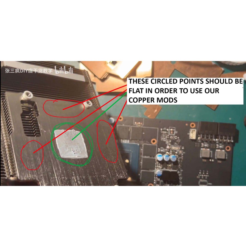 [REDUCE VRAM TEMP ถึง 70C] AMD RX470 480 580 590 RX5600 5700 XT RX6800 6900 XT COPPER PLATE