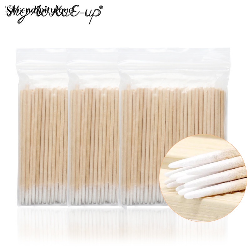 [จัดส่งตลอด 24 ชั่วโมง] สําลีก้าน 100 เท่า Swabs Applicator Q-tips สองหัวไม้เครื่องมือทําความสะอาด