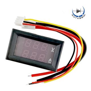 Digital Voltage and Current Meter DC0-100V 10A LED DC Dual Display โมดูลจอแสดงผล วัดโวลต์ 0-100V และวัดกระแสไฟฟ้า 0-10A