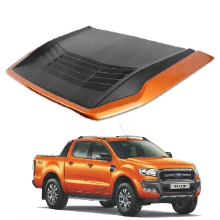 จมูกหลอก สกู้ป จมูก สีส้มไวแทค+ดำด้าน สำหรับ Ford Ranger ปี 2015-2017