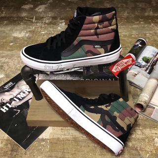 รองเท้า VANS Sk8 Hi Pro Camo 🐲👹 สินค้าพร้อมกล่อง รองเท้าลายทหาร