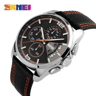 SKMEI นาฬิกาข้อมือ Sport Watch ระบบ Analog บอกวันที่ สายหนัง รุ่น