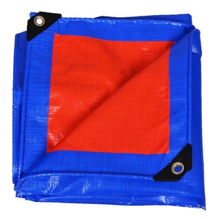 ผ้าใบกันฝน กันแดด มี 4ขนาด 2x3เมตร 2x4เมตร 3x4เมตร 4x5เมตร (มีตาไก่) ผ้าใบพลาสติกเอนกประสงค์ ผ้าฟาง บลูชีทฟ้าขาว qCmt