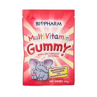 BIOPHARM Multivitamin Gummy 60 g. - ไบโอฟาร์ม มัลติวิตามิน กัมมี่ เยลลี่ผสมวิตามินรวม