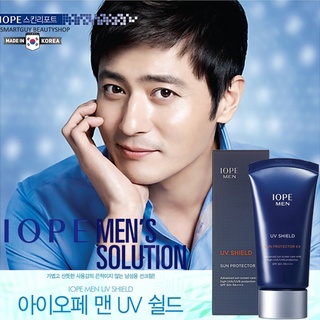 IOPE MEN UV SHIELD SUN PROTECTOR SPF50+ PA+++ 50ml ครีมกันแดดเนื้อบางเบาสำหรับผิวหน้าผู้ชายจากเกาหลี