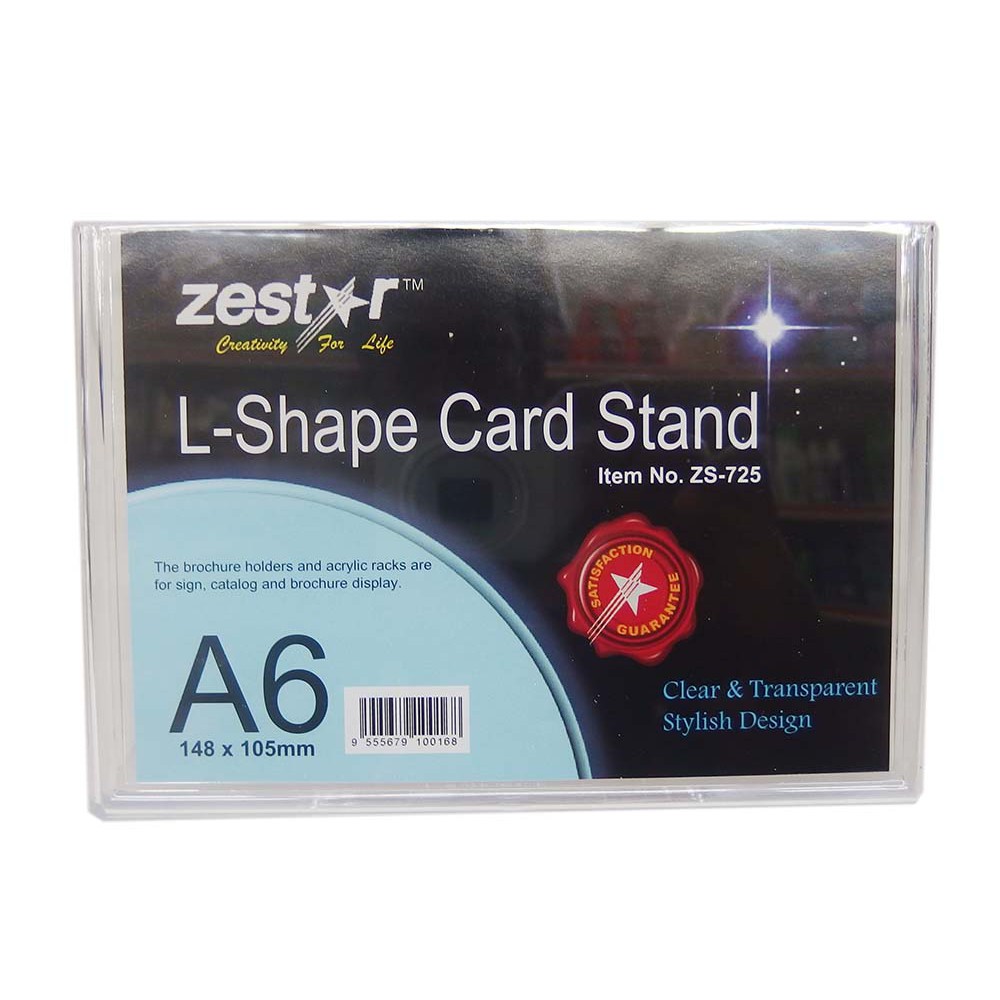 (iStore) A6 Landscape, L-Shape Card Stand 148mm X 105mm