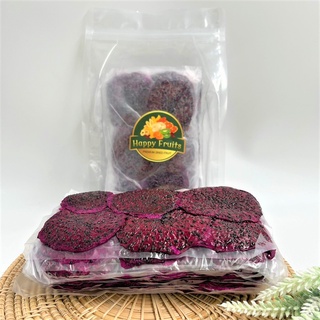 Dried Red Dragon Fruits No Sugar แก้วมังกรแดงอบแห้ง ไม่ใส่น้ำตาล 100% ผลไม้อบแห้ง เกรด A  By Happy Fruits