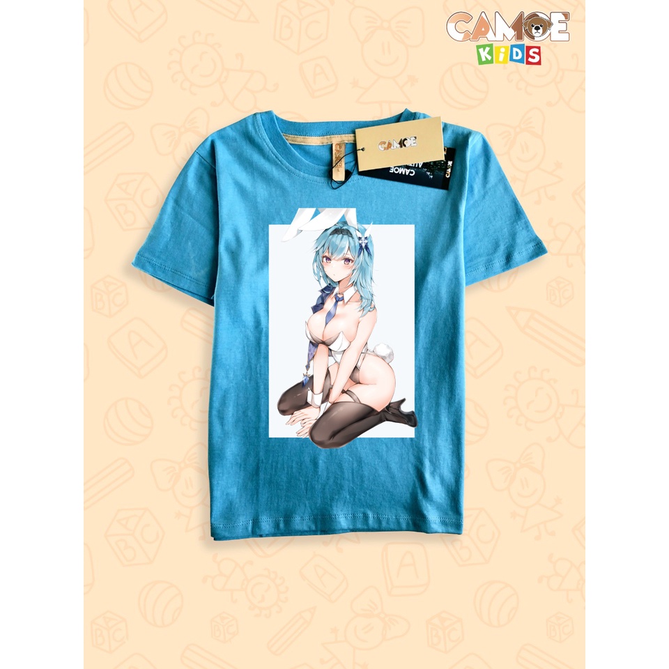 KIDS เสื้อยืด Genshin Impact Eula Bunny Girl Waifu