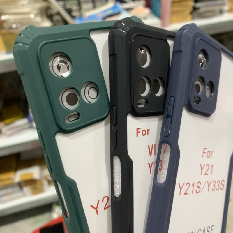 เคส Vivo Y21 / Y21S / Y33S / Vivo T1X / Y32 4G ด้านหลังใสกันกระแทก