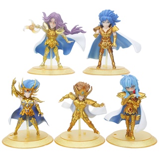 ตุ๊กตาฟิกเกอร์ the Knights of the Zodiac Gold Saint Action Figures SAGA Shion Aiolia Aphrodite Death Mask ของเล่นสําหรับเด็ก 5 ชิ้น