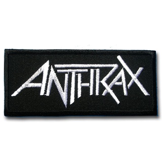 อาร์มติดเสื้อ ตัวรีดติดเสื้อผ้า หมวก อาร์ม ตัวรีด วงดนตรี เฮฟวี เมทัล ร็อค Anthrax Patch Embroidered Iron on