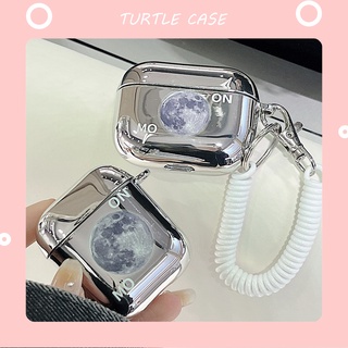 [พร้อมส่ง] เคสหูฟังบลูทูธ ชุบไฟฟ้า พร้อมสายคล้อง สําหรับ Airpods 3 2 3 Generation