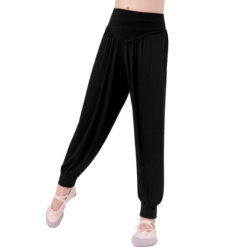 เด็กกางเกงฮาเร็มกางเกงเต้นรําหน้าท้องสาวผ้าฝ้ายเต้นรํากางเกงฝึกอบรม - รูปที่ 2