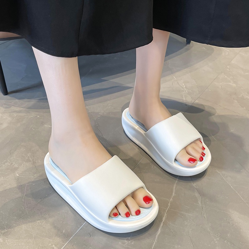 ผู้หญิงWedge Slipper Slipsoleรองเท้าโยกผู้หญิงรองเท้าแตะEVAรองเท้าสาวWedgeรองเท้าแตะสุภาพสตรี