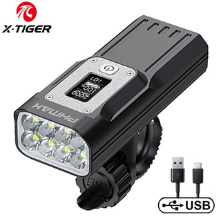 X-Tiger ไฟฉาย Led 8ดวงกันน้ําชาร์จ Usb 2000 Lumens สําหรับติดด้านหน้ารถยนต์