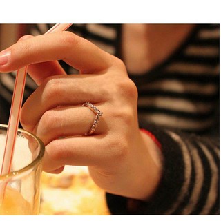 (พร้อมจัดส่งไทย) แหวนทรง V Shape แหวนสำหรับผู้หญิงLadies ring