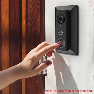 Nt แผ่นรองประตูพลาสติก L35 / R35 Wedge Compatible พร้อมวิดีโอยูฟี่ 2K ความละเอียดสาย (ใช้สาย), Eufy Video Hd 1080P-Grade ชุดออดติดผนังสีดํา