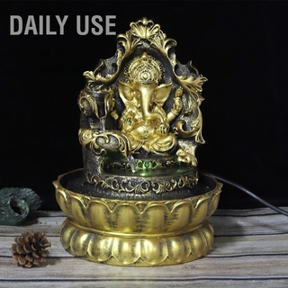 Daily Use Desktop Fountain Decoration Unique Shape Resin Home Tabletop Ornament with Light