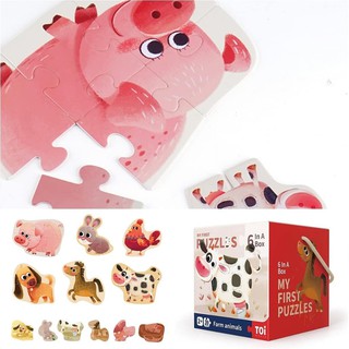 TOI My First Puzzle จิ๊กซอว์สำหรับเด็กเล็ก ของเล่นเด็ก ของเล่นเสริมพัฒนาการ ลาย farm animal