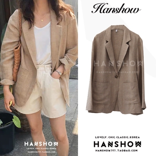 เสื้อแจ็คเก็ตลําลองสีพื้นสําหรับผู้หญิง