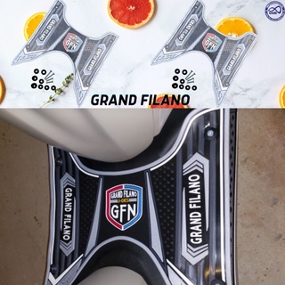 แผ่นยางกันลื่นวางเท้า ขอบสีเทาอ่อน Filano แผ่นยางรองพักเท้า ลายTop Mode GFN แต่ง ยามาฮ่า grand filano