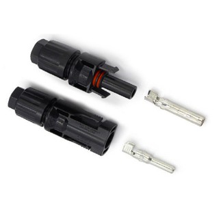 หัวต่อ MC4 สำหรับระบบโซล่าเซลล์ หรือ MC4 Connector มีเกลียวล็อกภายในไม่หลุด พร้อมยางกันน้ำประกอบง่าย