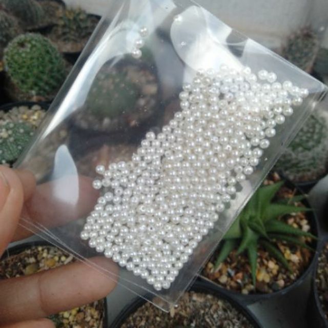 ลูกปัดมุกญี่ปุ่น 2 มิล 400 ชิ้น 15 บาท