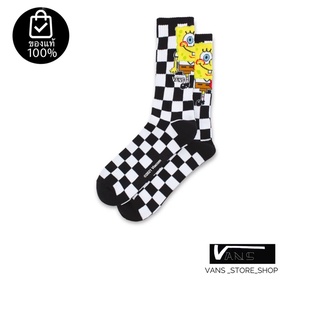 ถุงเท้าVANS X SPONGEBOB CREW CHECKERBOARD (6.5-9, 1P) (9.5-13, 1P) สินค้ามีประกันแท้