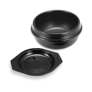 &gt;&gt;ส่งจากไทย&gt;&gt;ถ้วยหินเกาหลี +จานรองหม้อ 뚝배기 Korean Stone Pot With Tray